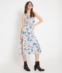 Spring Long Summer Dress with Back Tieup Detail and Side Slits