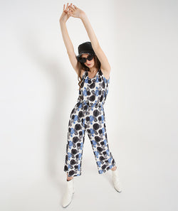 Large Circles Summer Jumpsuit with  Pockets