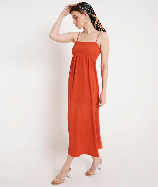 Orange Casual Summer Dress