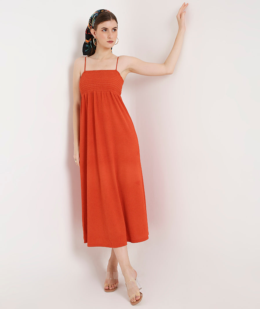 Orange Casual Summer Dress