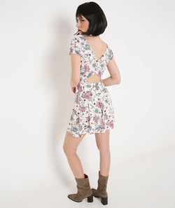 Spring Casual Summer Dress with Back Criss-Cross Detail