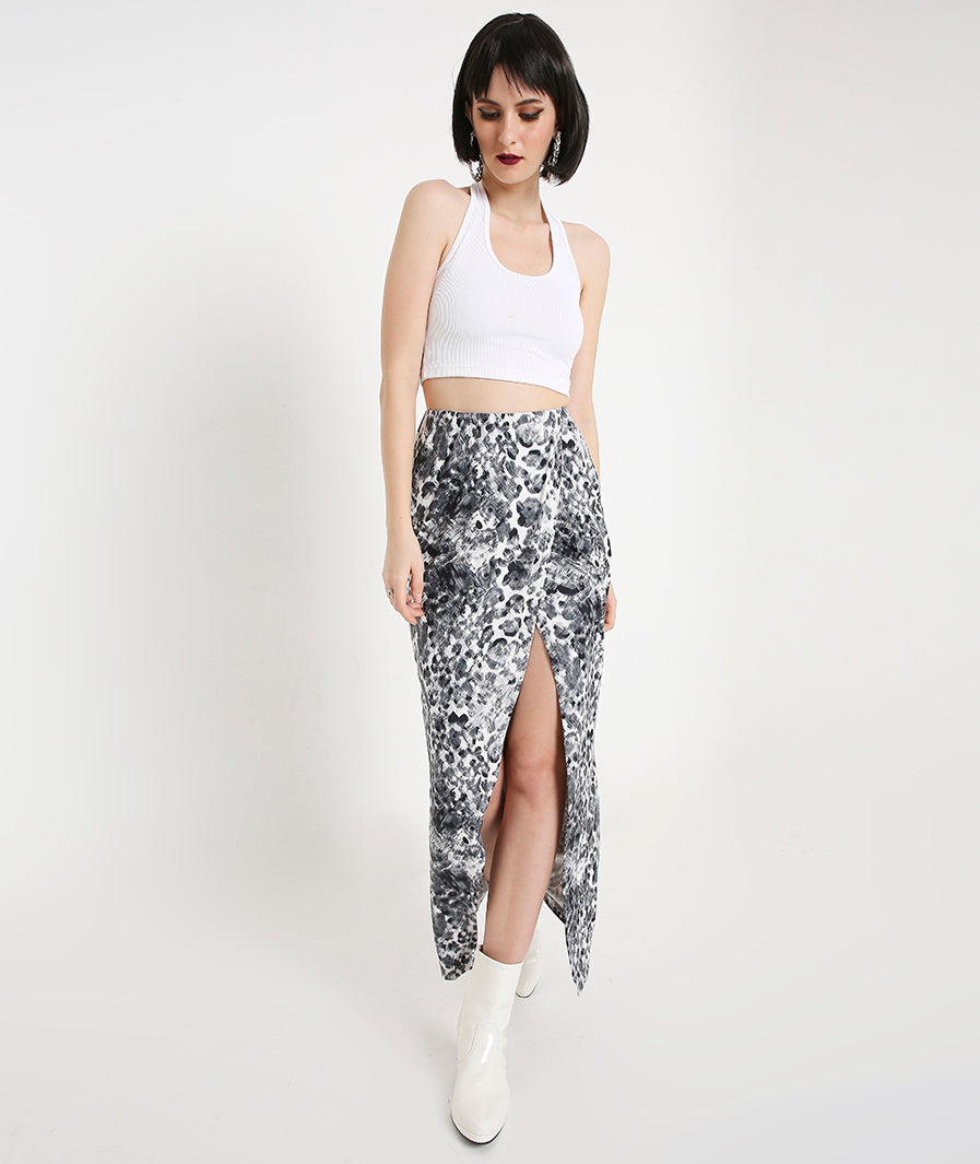 Animal Long Tulip Skirt