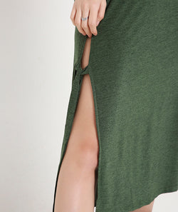 Green Off-Shoulder Cocktail Dress with a Side Sash