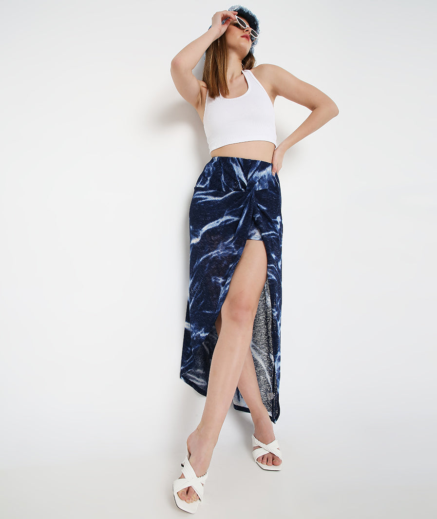 Navy PreKnot Dancer Skirt