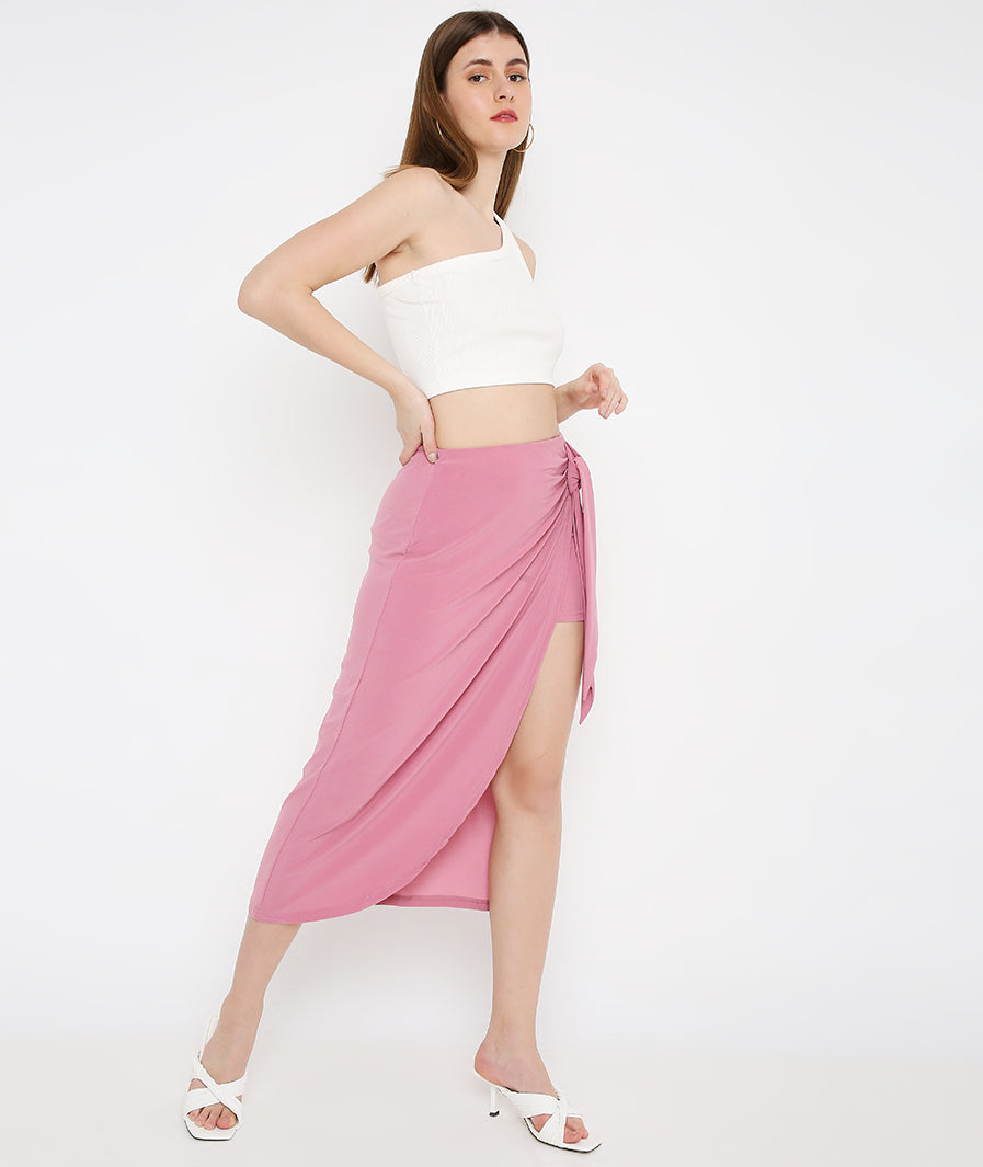 Pink Wrapped Skirt