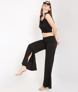 Black Trousers with Side Vents