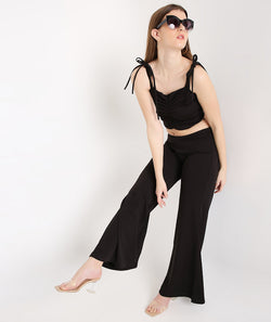 Black Trousers with Side Vents