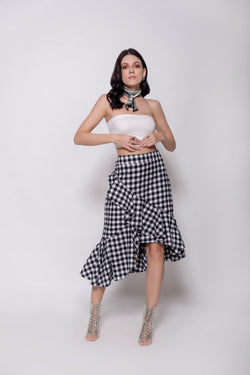 Gingham Midi Skirt