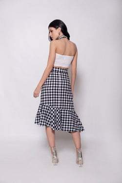 Gingham Midi Skirt