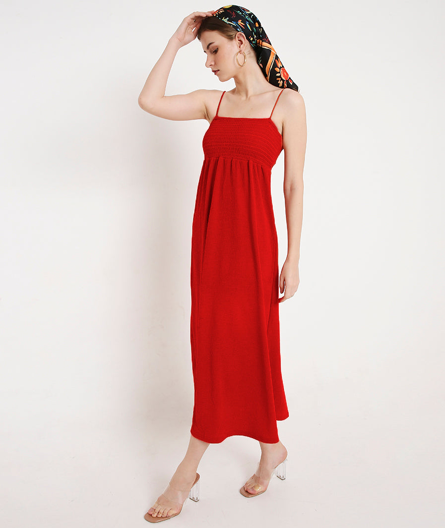 Red Casual Summer Dress