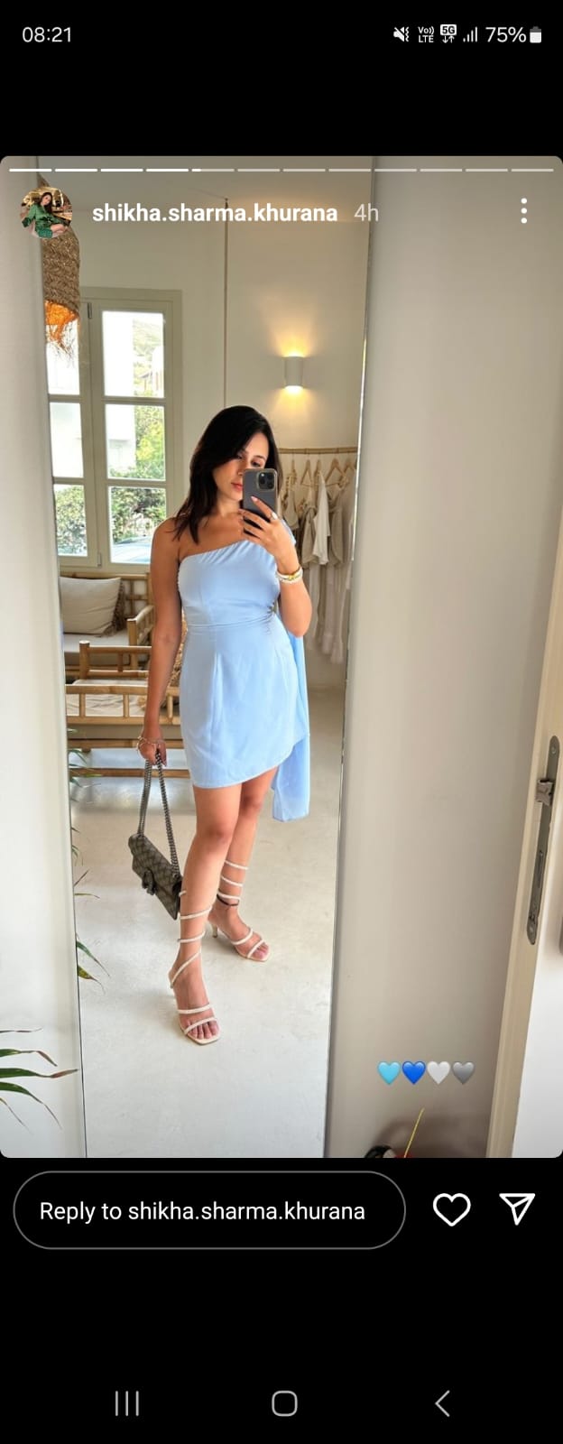 ICE BLUE SATIN DRESS WITH SHOULDER SASH